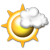 Sunny with cloudy periods